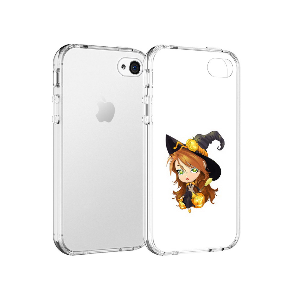 

Чехол MyPads Tocco для Apple iPhone 4 Ведьмочка, Прозрачный, Tocco
