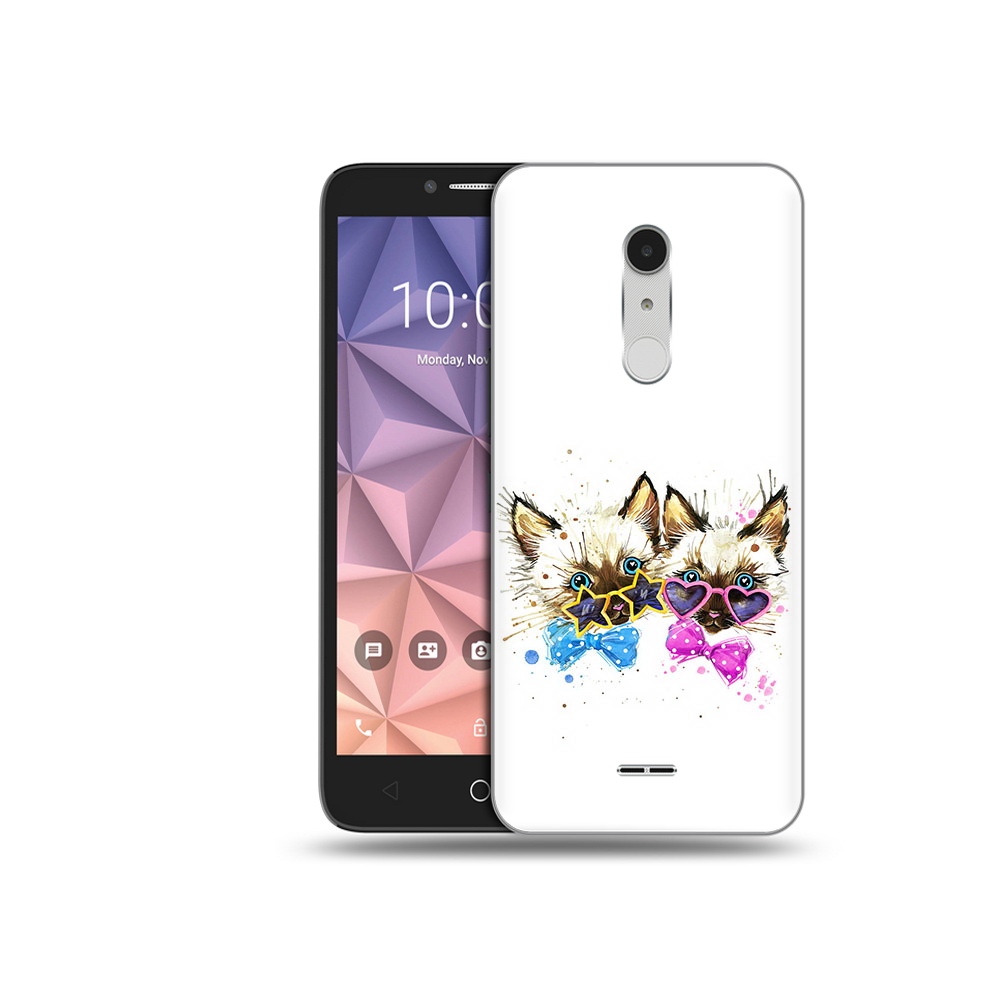 

Чехол MyPads Tocco для Alcatel A3 XL милые котята, Прозрачный, Tocco
