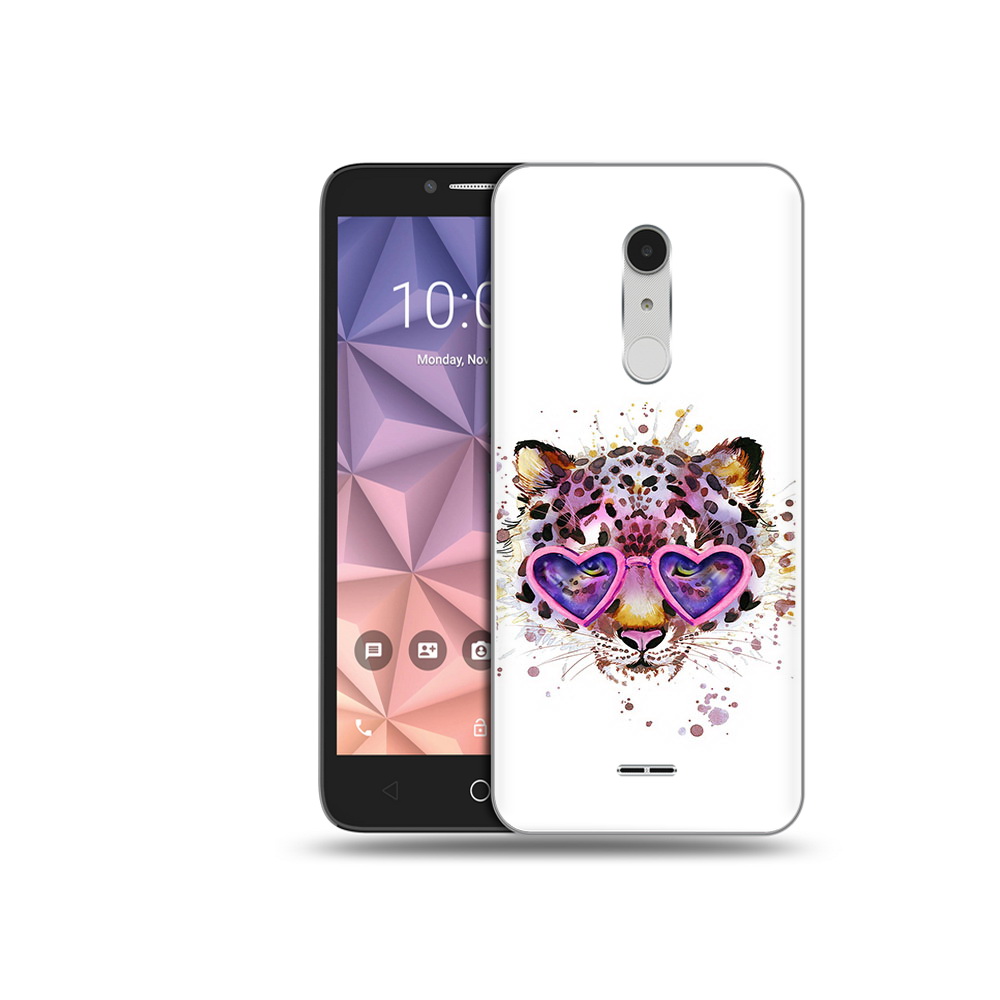

Чехол MyPads Tocco для Alcatel A3 XL модный леопард, Прозрачный, Tocco