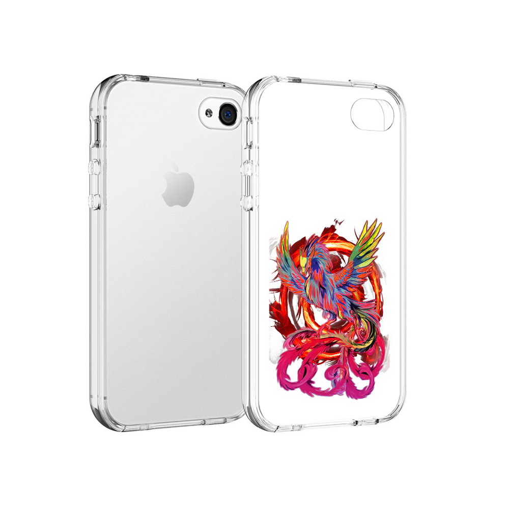 

Чехол MyPads Tocco для Apple iPhone 4 красочный феникс, Прозрачный, Tocco