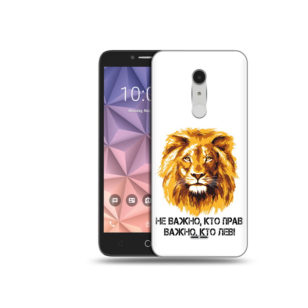 

Чехол MyPads Tocco для Alcatel A3 XL мудрый лев, Прозрачный, Tocco