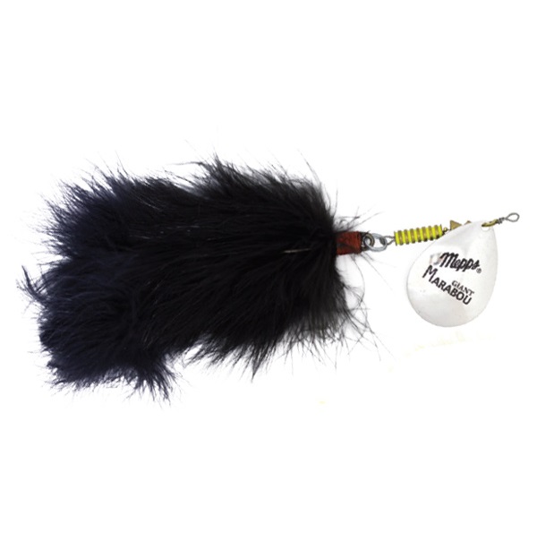 

Блесна вращающаяся Mepps GIANT MARABOU Silver/Black (блистер), Черный, C_GMARA2_06