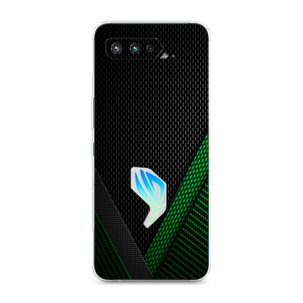 фото Чехол awog "зеленый карбон" для asus rog phone 5s