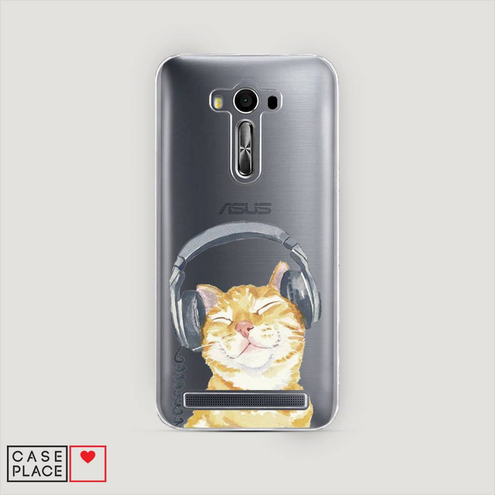 фото Чехол awog "кот меломан" для asus zenfone 2 laser ze500kl