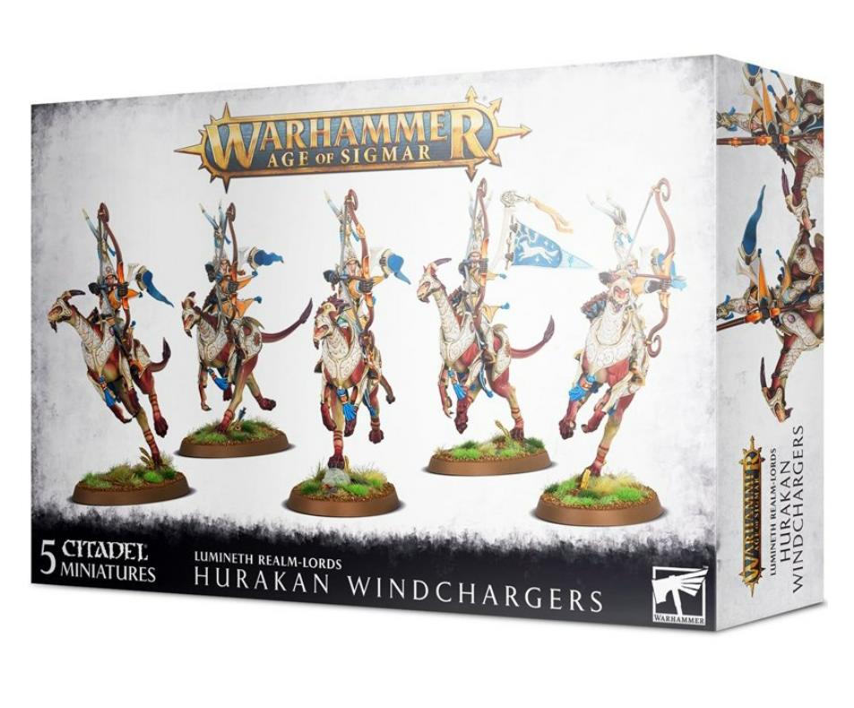 

Миниатюра Corvus Belli для игры AoS: Lumineth Realm-Lords Hurakan Windchargers 2023, Варгеймы