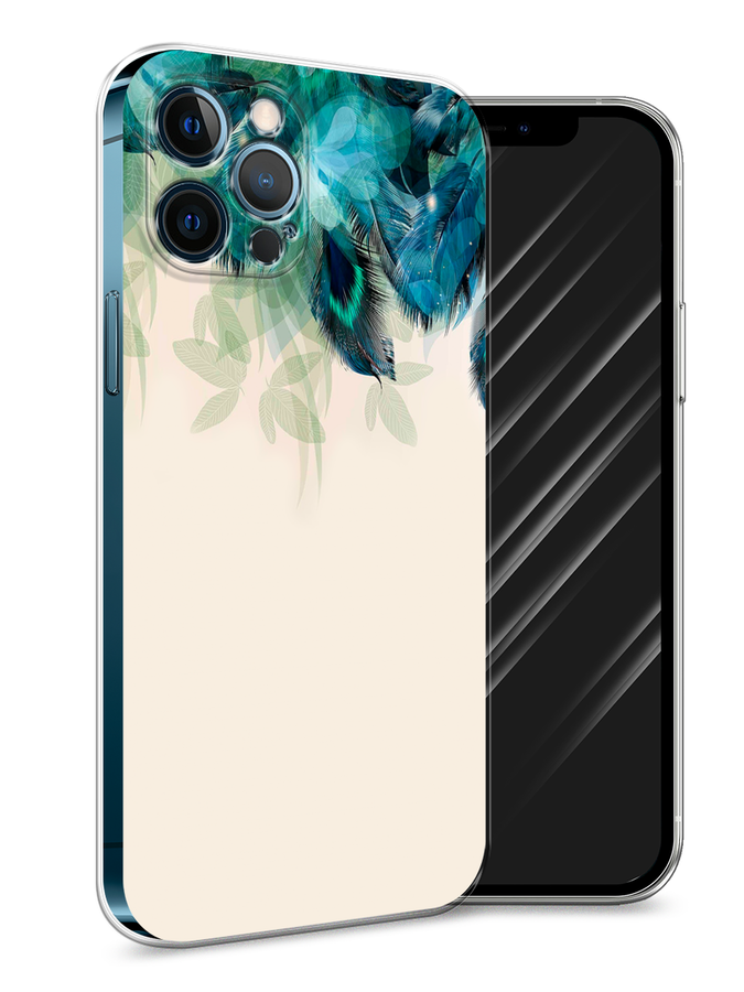 

Чехол Awog на Apple iPhone 12 Pro Max / Айфон 12 Pro Max "Перья голубого цвета", Разноцветный, 12750-2