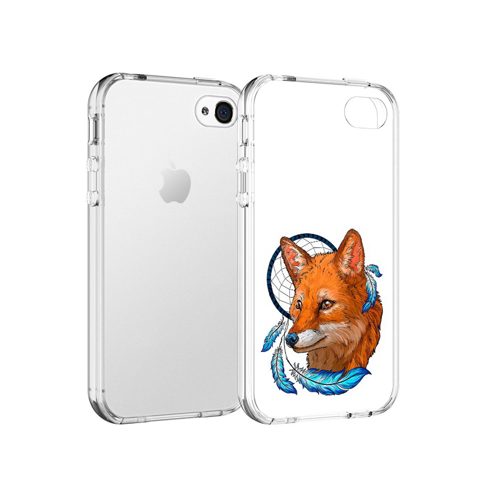 

Чехол MyPads Tocco для Apple iPhone 4 лиса и ловец снов, Прозрачный, Tocco