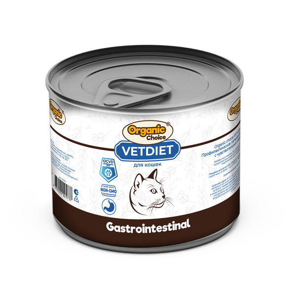 

Консервы для кошек Organic Сhoice Vet индейка, с чувствительным пищеварением, 12шт по 240г, с чувствительным пищеварением