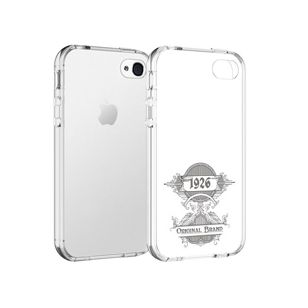 

Чехол MyPads Tocco для Apple iPhone 4 логотип черно белый, Прозрачный, Tocco