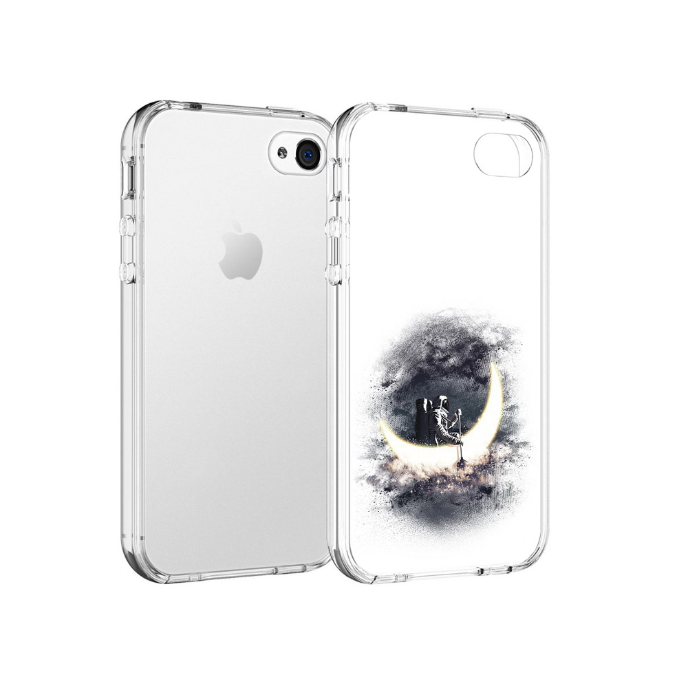 

Чехол MyPads Tocco для Apple iPhone 4 лунный путешественник, Прозрачный, Tocco
