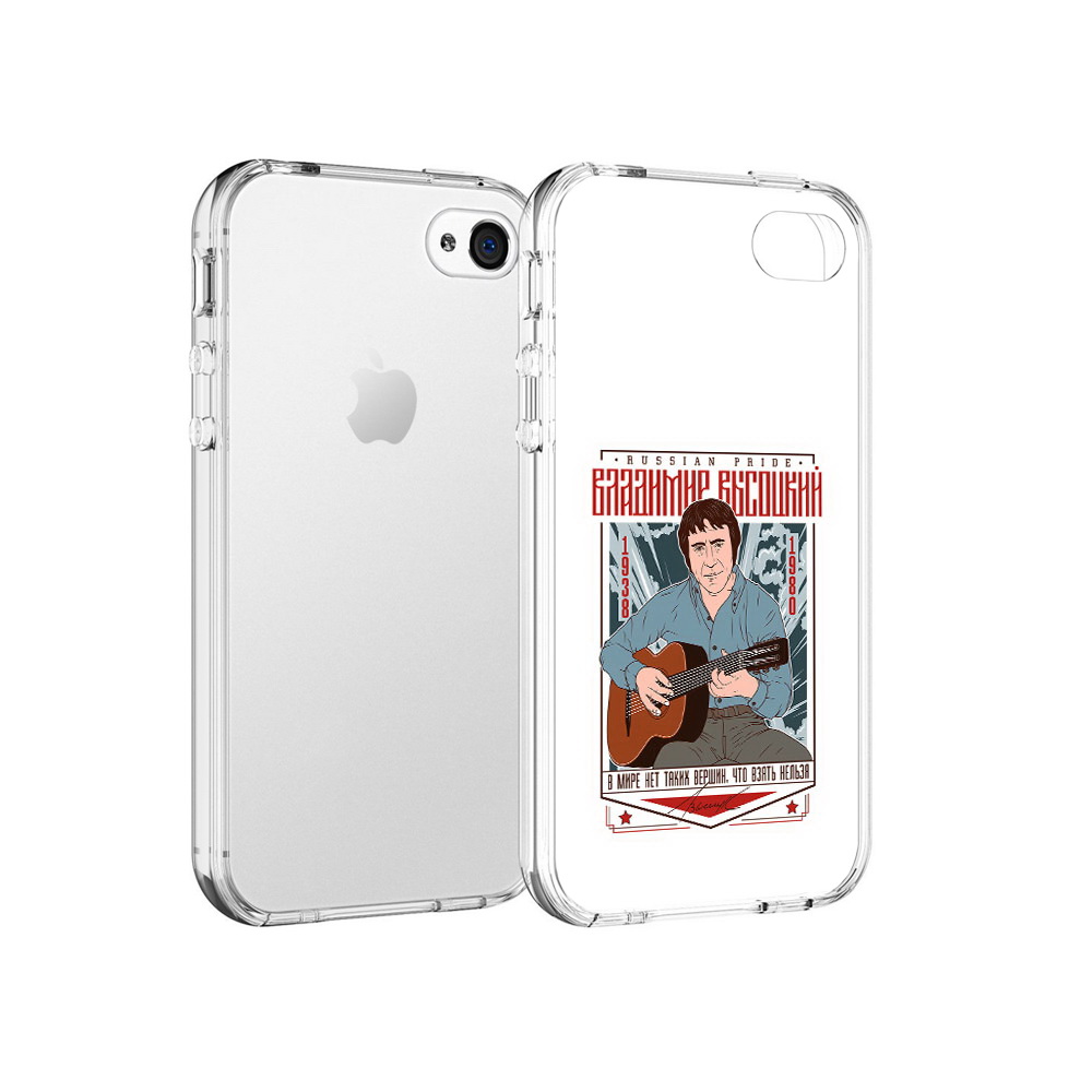 

Чехол MyPads Tocco для Apple iPhone 4 Владимир Высоцкий, Прозрачный, Tocco