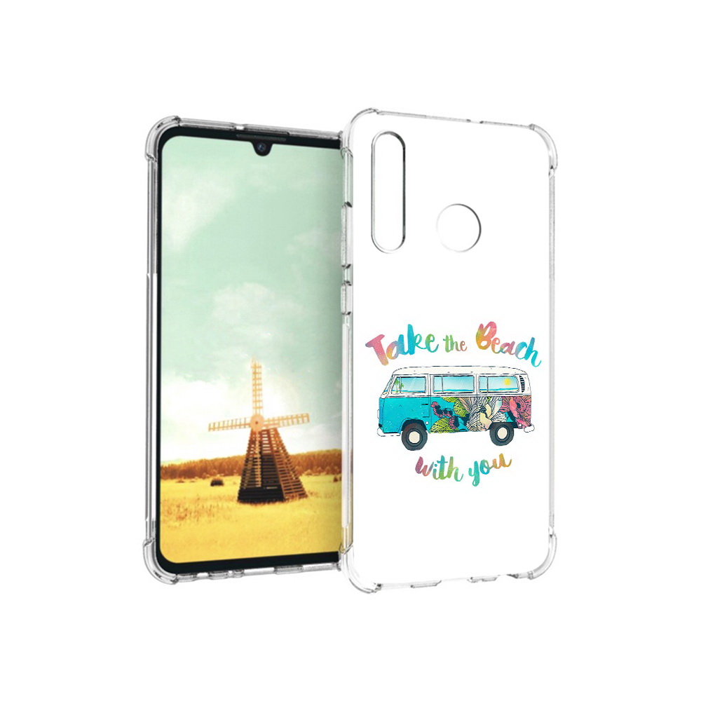 Чехол MyPads Tocco для Huawei P Smart+ Хиппи автобус
