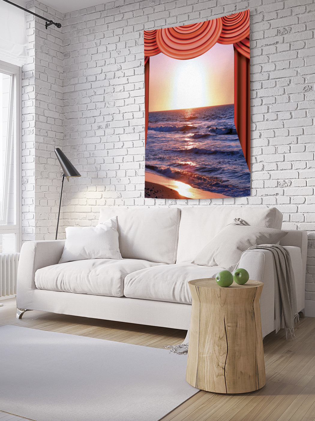 

Вертикальное фотопанно на стену JoyArty Пляжный занавес 150x200 см, Пляжный занавес
