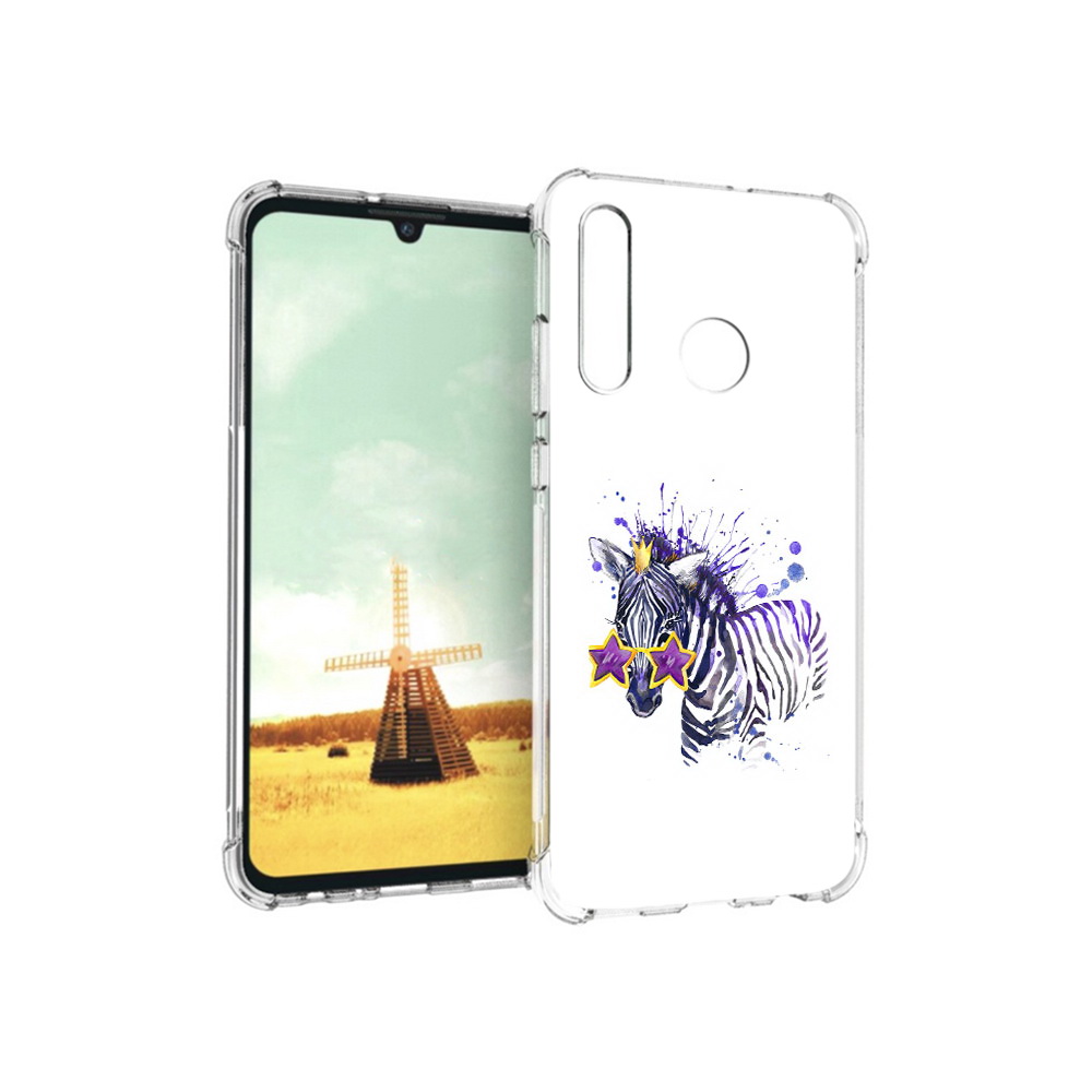 

Чехол MyPads Tocco для Huawei P Smart+ акварельная зебра, Прозрачный, Tocco