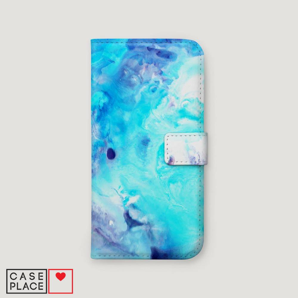 

Чехол Awog на Huawei Y7 Prime 2018 "Мрамор текстура 14 book", Голубой;синий;белый, 66485-1