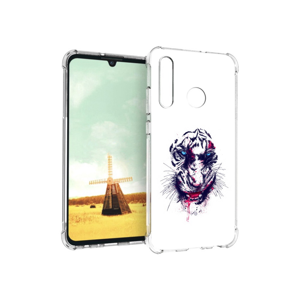 

Чехол MyPads Tocco для Huawei P Smart+ безумный тигр, Прозрачный, Tocco