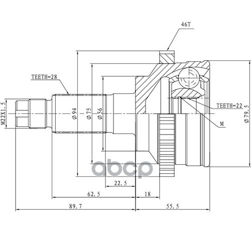

ZIKMAR Z87268R Шрус