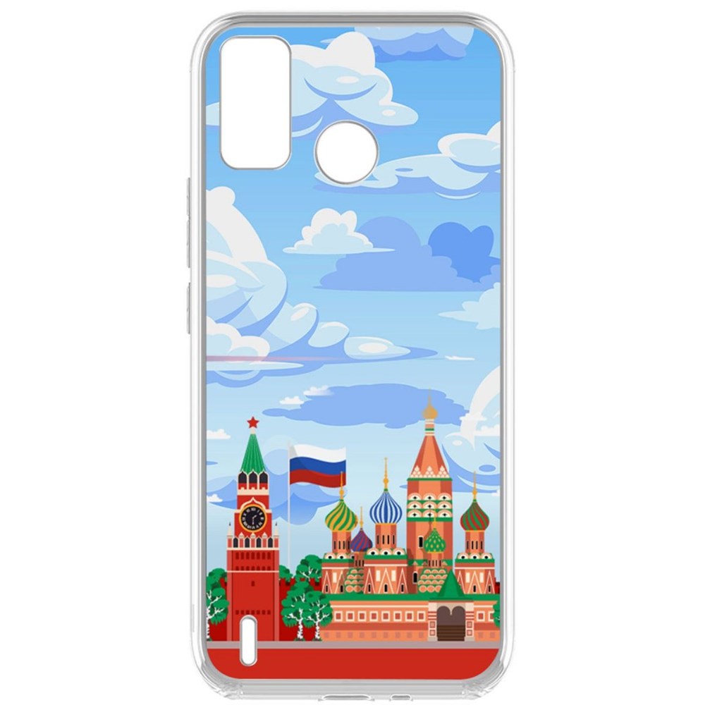

Чехол-накладка Krutoff Clear Case Красная Площадь для Tecno Spark 6 Go