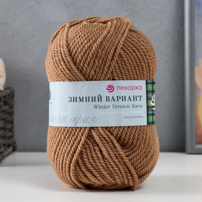 

Пряжа "Зимний вариант" 95% имп.шерсть, 5% акрил объёмный 100м/100гр (412-Верблюжий), Коричневый, Пряжа для вязания "Зимний вариант"