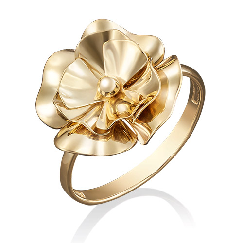 

Кольцо из желтого золота р.  PLATINA jewelry 01-4960-00-000-1130-48, 01-4960-00-000-1130-48