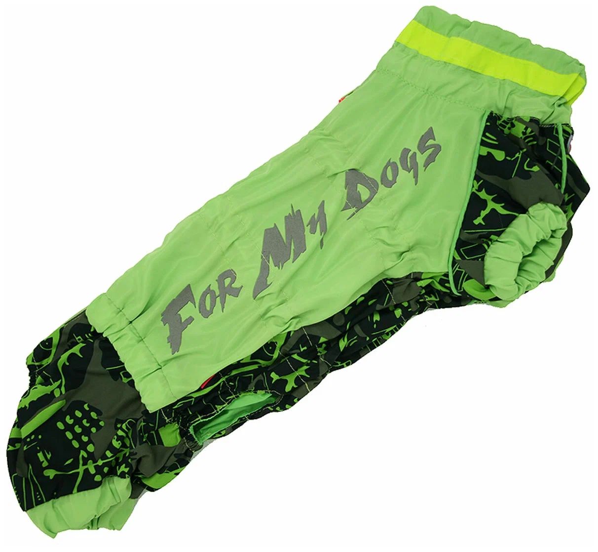 

Дождевик для таксы FOR MY DOGS зеленый неон для мальчиков, 525SS-2021 M (TC1)