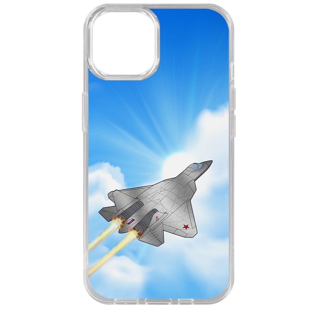 

Чехол-накладка Krutoff Clear Case СУ-57 для iPhone 14, Прозрачный