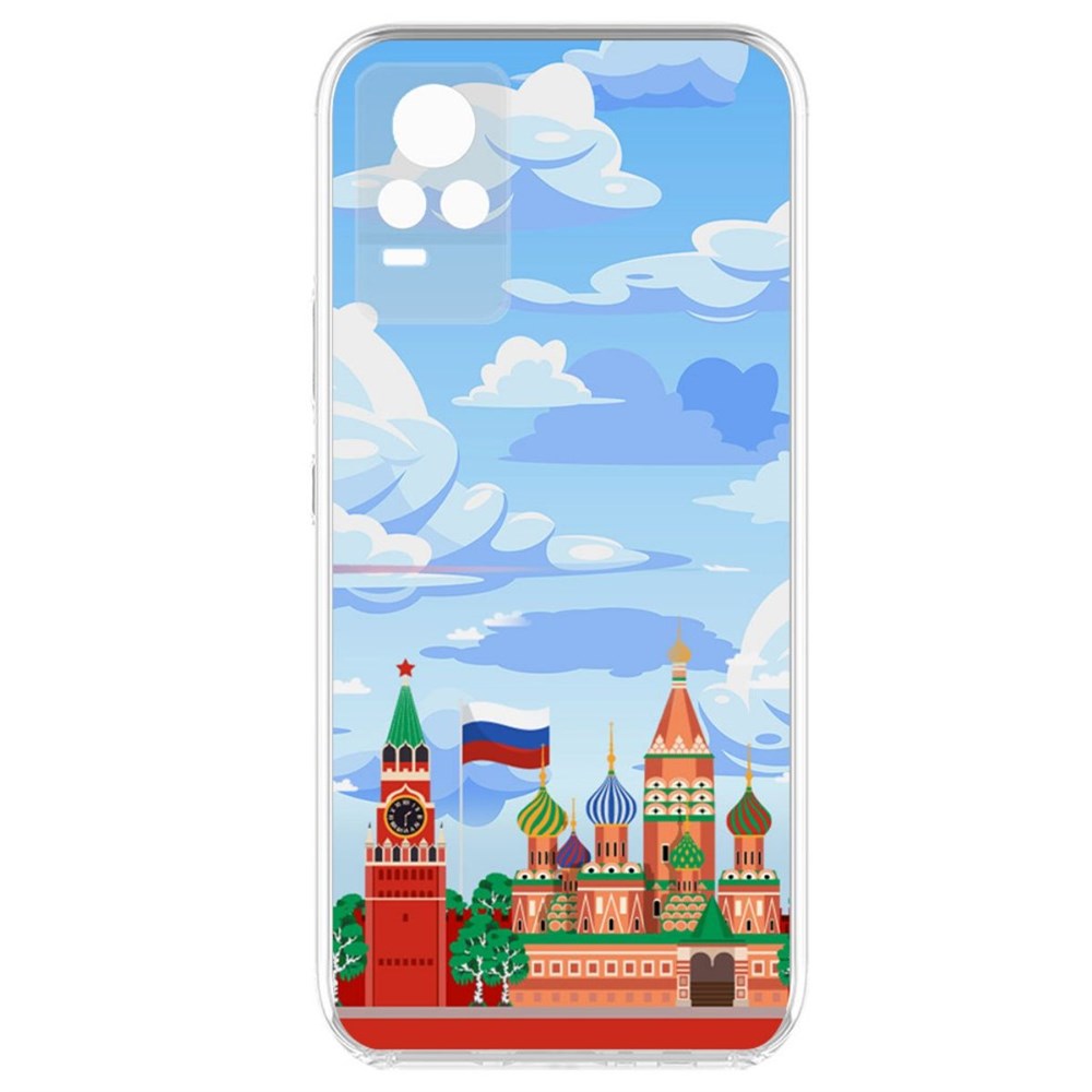 

Чехол-накладка Krutoff Clear Case Красная Площадь для Vivo V21e