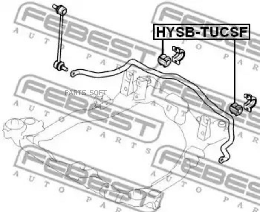 

FEBECT HYSBTUCF248 Втулка стабилизатора | перед прав/лев |