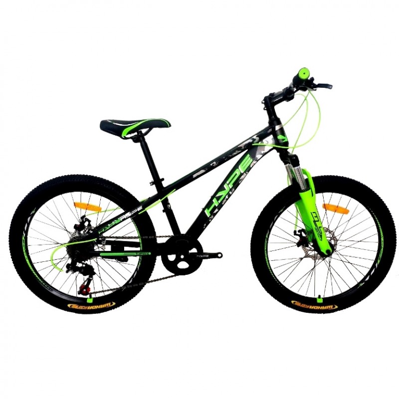 фото Велосипед 24 hype 24md300-3 зелёный/чёрный матовый 48917-15