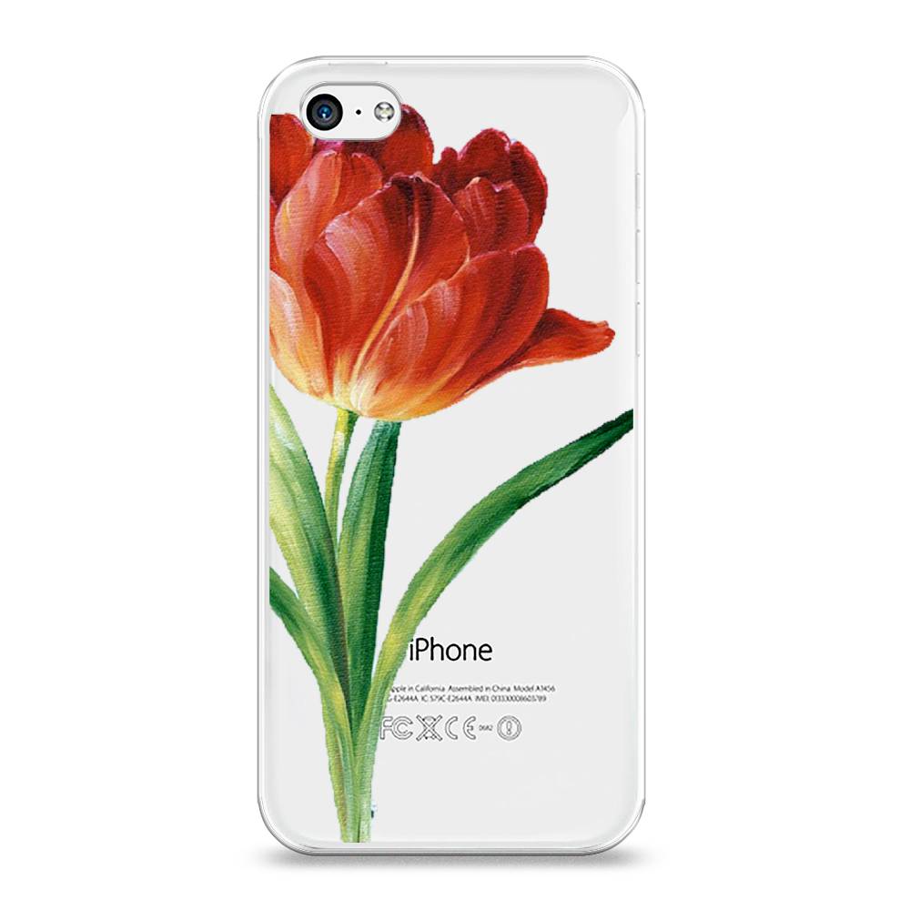 

Чехол Awog на Apple iPhone 5C / Айфон 5C "Красный тюльпан", Разноцветный, 10250-8