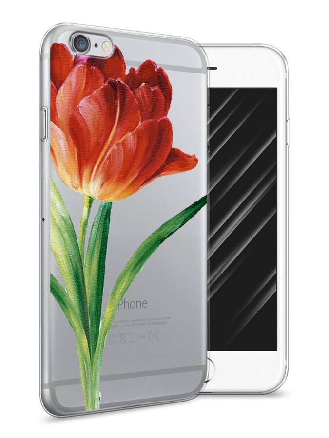 

Чехол Awog на Apple iPhone 6 / Айфон 6 "Красный тюльпан", Разноцветный, 10450-8