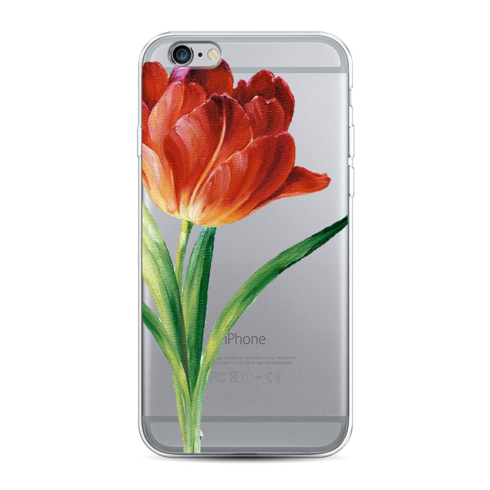 

Чехол Awog на Apple iPhone 6S / Айфон 6S "Красный тюльпан", Разноцветный, 0104S50-8