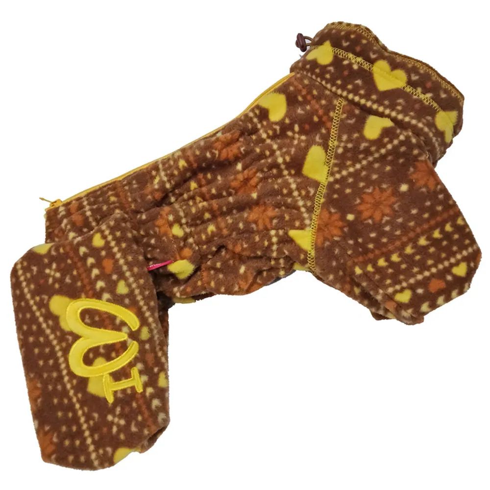 фото Комбинезон для собак for my dogs коричневый флис для мальчиков, fw728-2019 m (18)