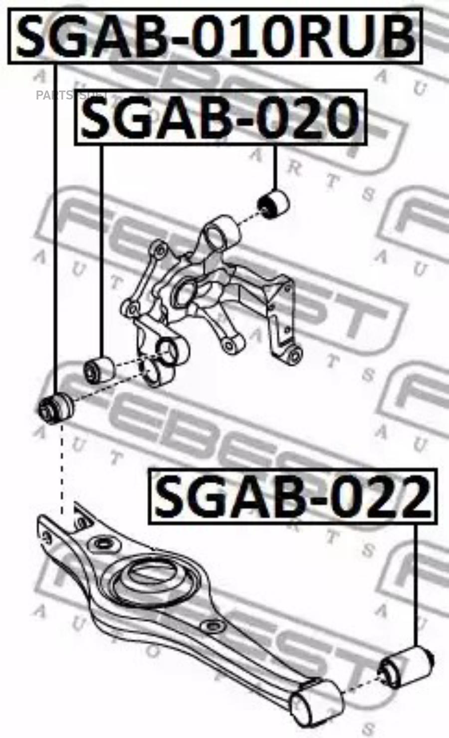 

FEBECT SGAB022 Сайлентблок рычага подвески | зад прав/лев |