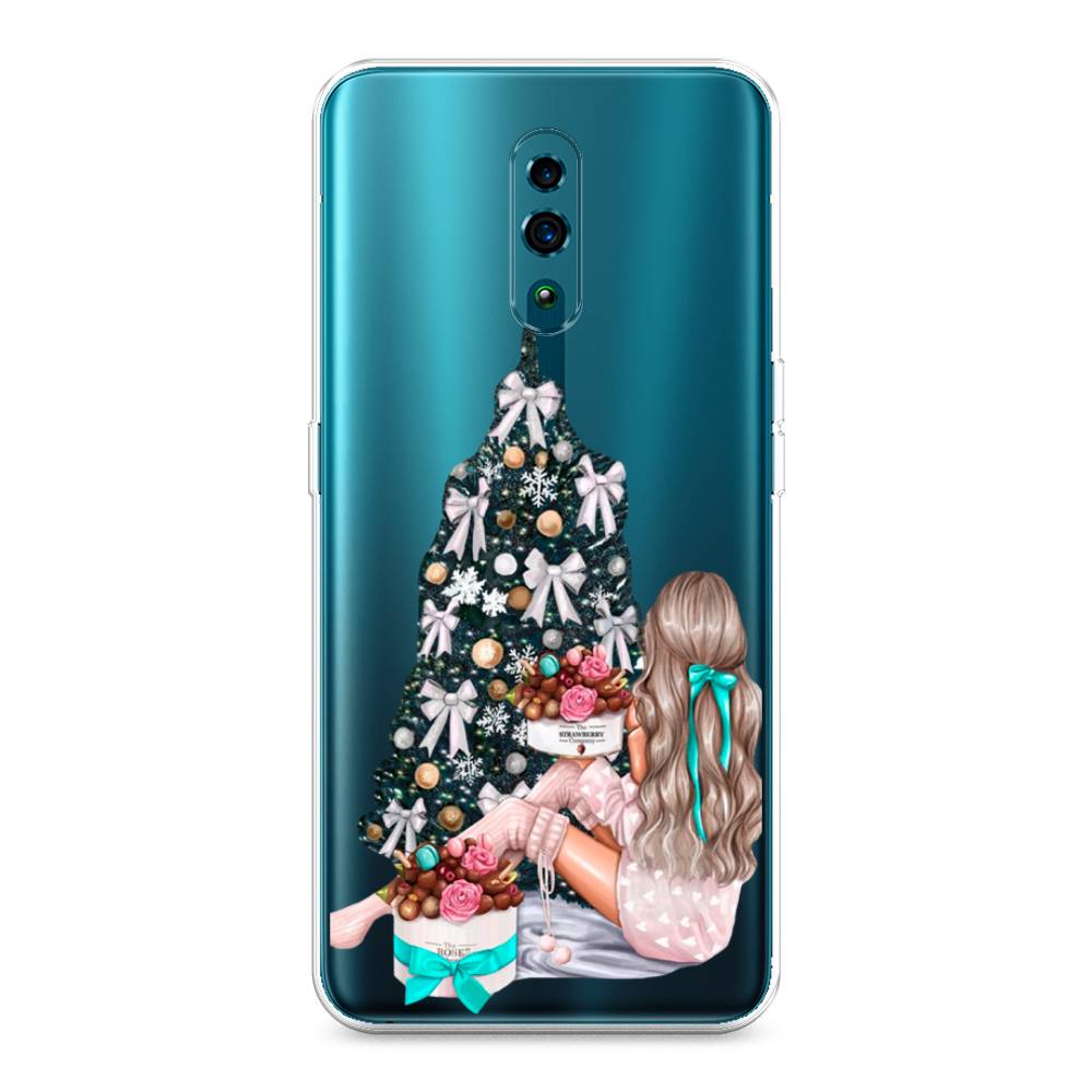 

Чехол для Oppo Reno "New Year", Зеленый;бежевый;голубой, 250750-5