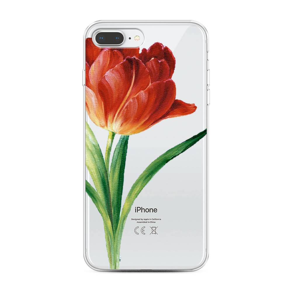 

Чехол Awog на Apple iPhone 8 Plus / Айфон 8 Plus "Красный тюльпан", Разноцветный, 10950-8