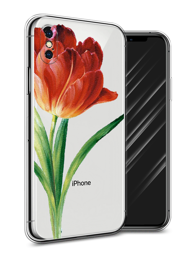 

Чехол Awog на Apple iPhone XS Max (10S Max) / Айфон XS Max (10S Max) "Красный тюльпан", Разноцветный, 11950-8