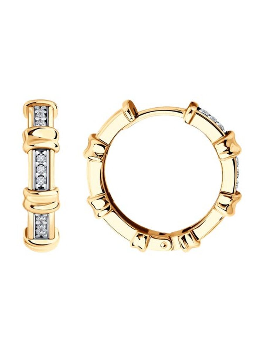 

Серьги конго из серебра TEO MAORI 893-120-01547-2, фианит, 893-120-01547-2