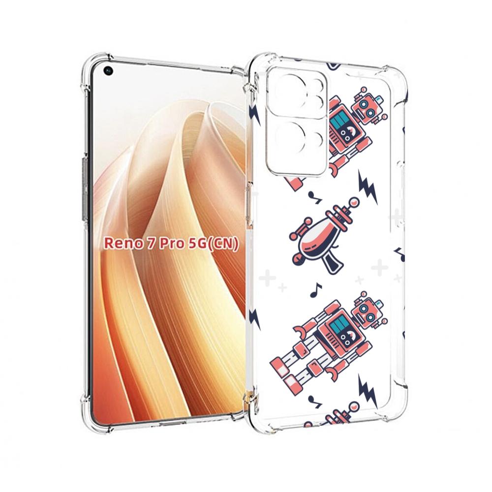 

Чехол MyPads мини-роботы для OPPO Reno7 Pro 5G, Прозрачный, Tocco