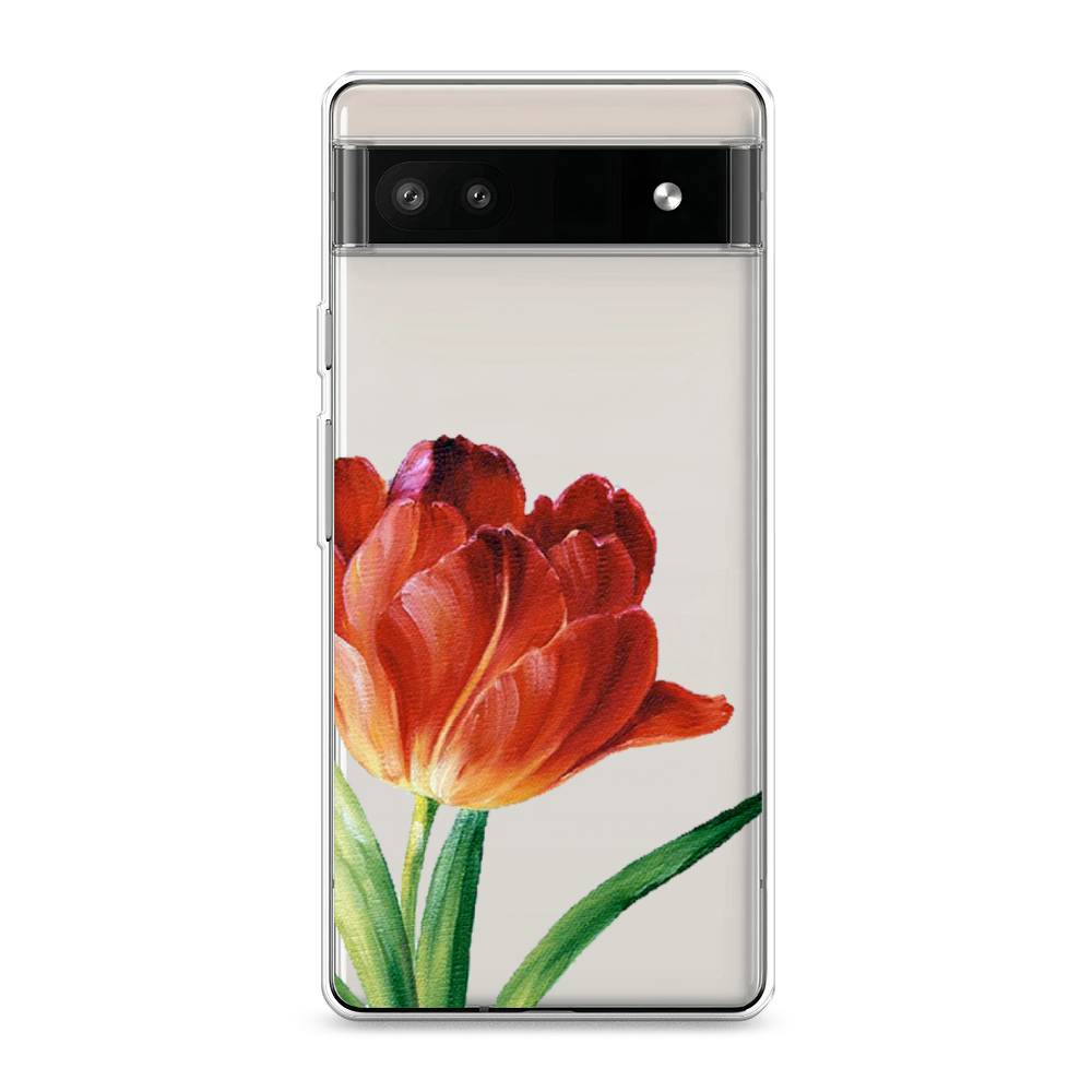 

Чехол Awog на Google Pixel 6A "Красный тюльпан", Разноцветный, 271150-8