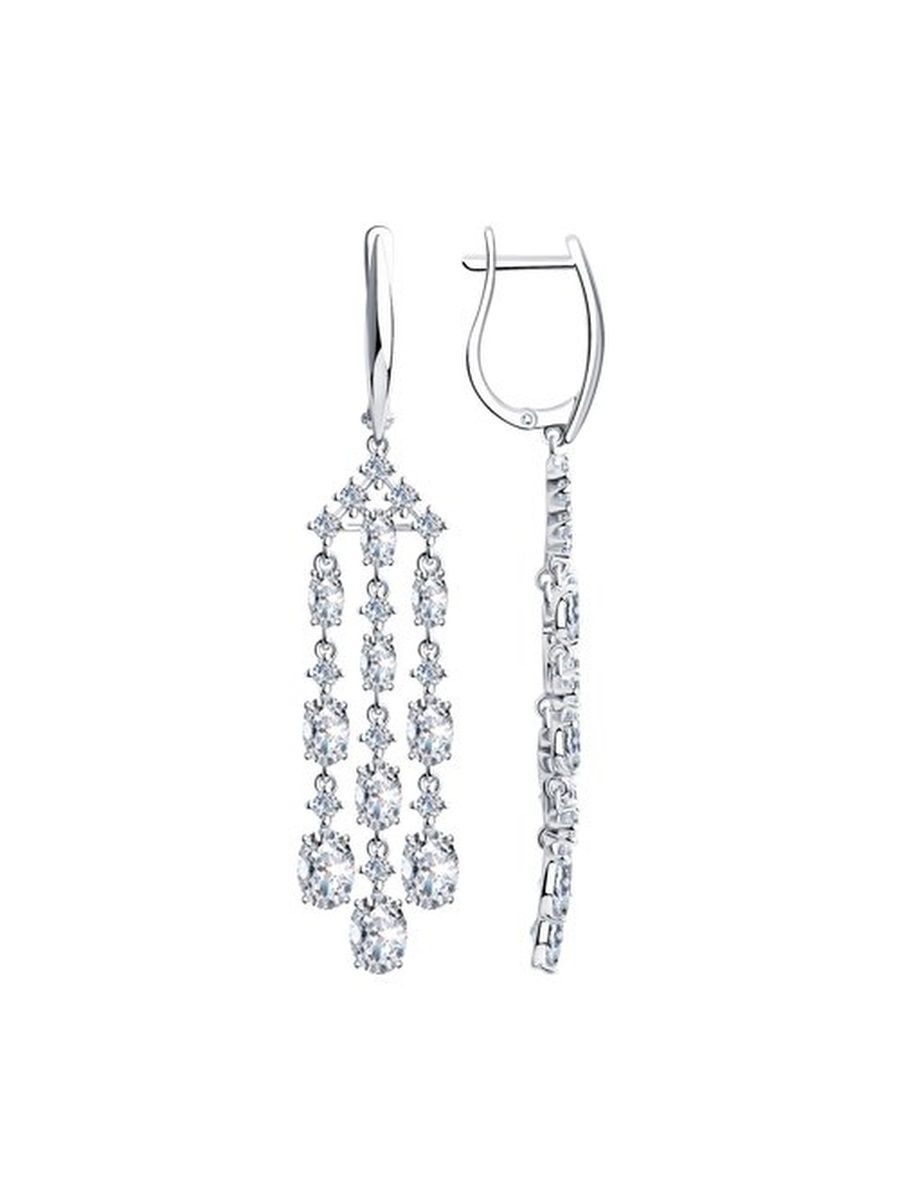 

Серьги из серебра TEO MAORI 894023956, фианит, 894023956