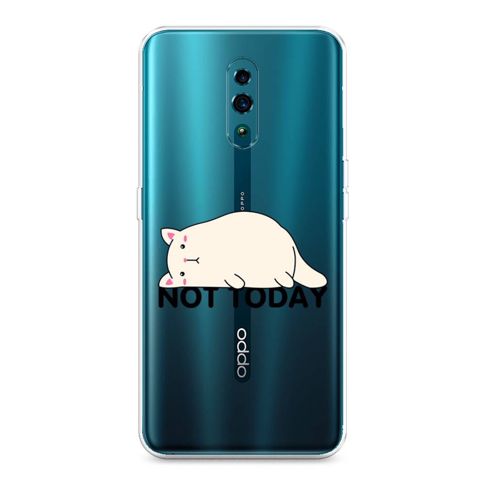 

Чехол для Oppo Reno "Cat not today", Белый;розовый;черный, 250750-1