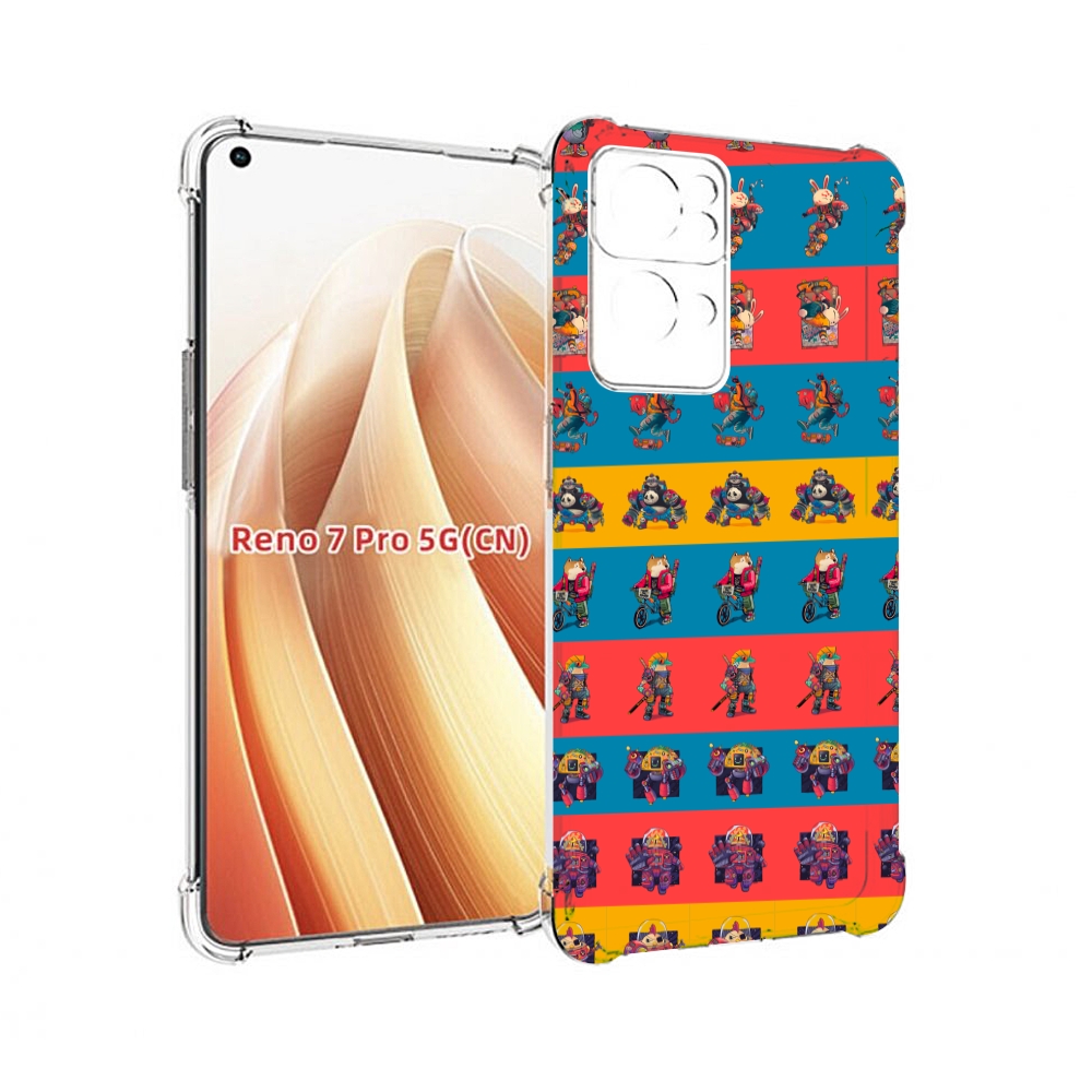 

Чехол MyPads много стикеров для OPPO Reno7 Pro 5G, Прозрачный, Tocco