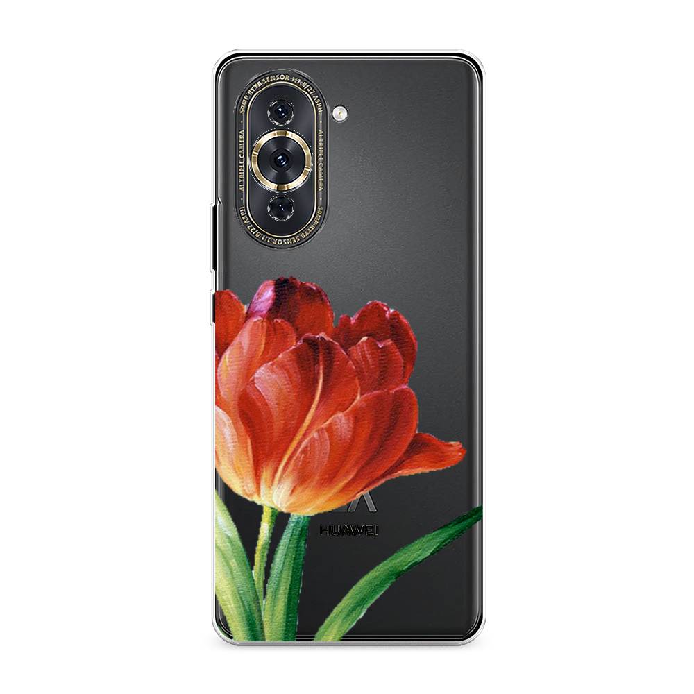 

Чехол Awog на Huawei Nova 10 Pro "Красный тюльпан", Разноцветный, 6109050-8