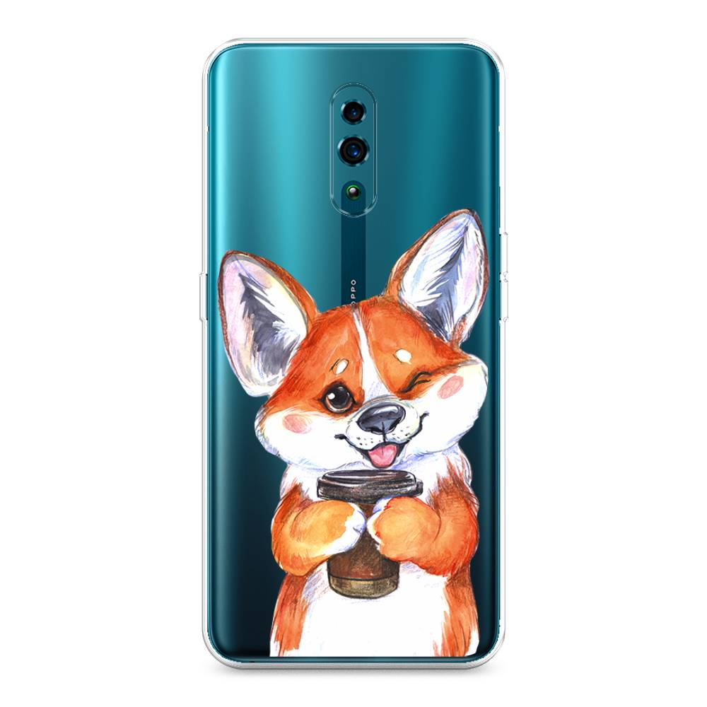 

Чехол для Oppo Reno "Корги с кофе", Оранжевый;белый, 250750-4