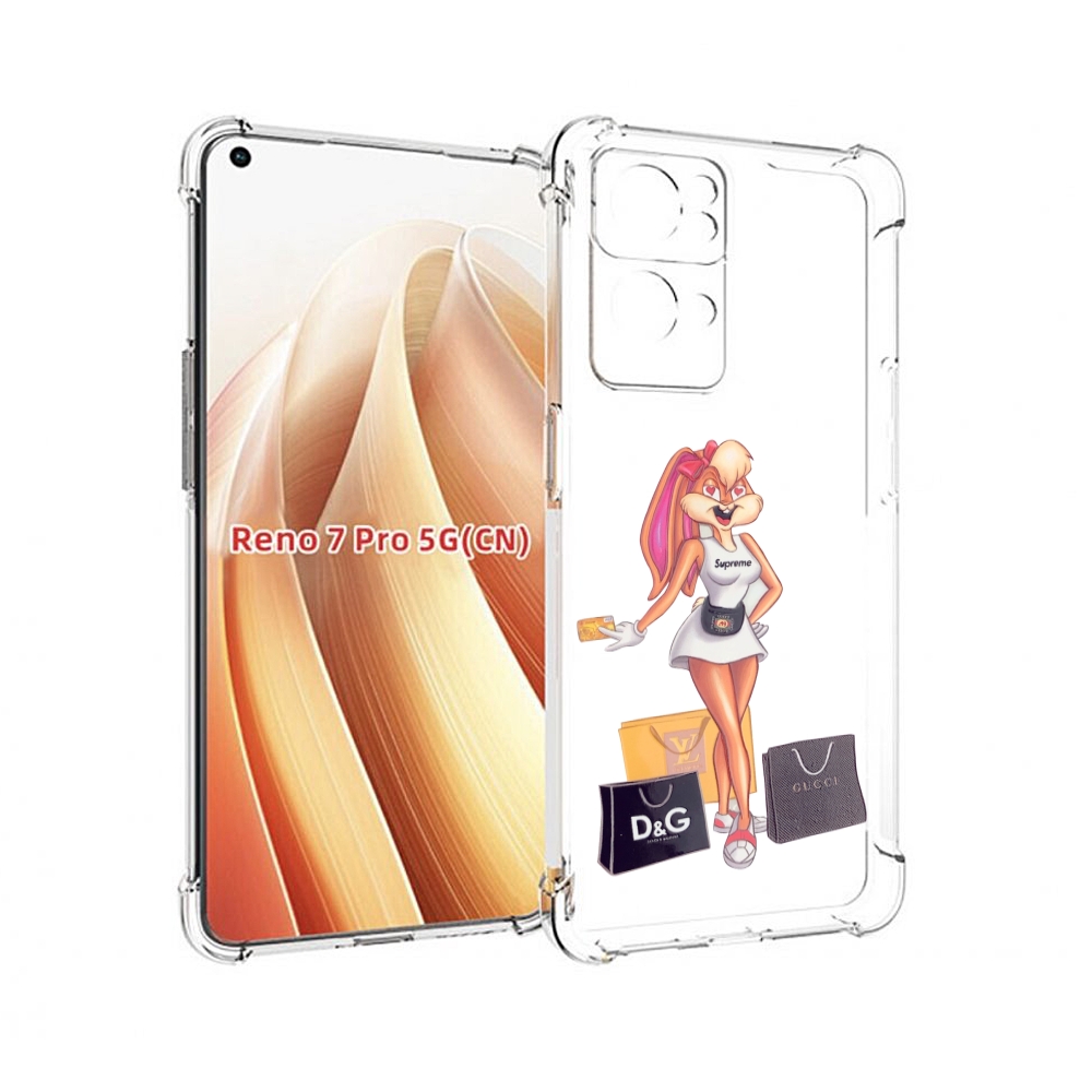 

Чехол MyPads модница-зайка женский для OPPO Reno7 Pro 5G, Прозрачный, Tocco