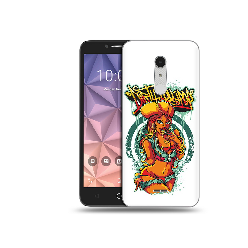 

Чехол MyPads Tocco для Alcatel A3 XL нарисованная девушка комикс, Прозрачный, Tocco