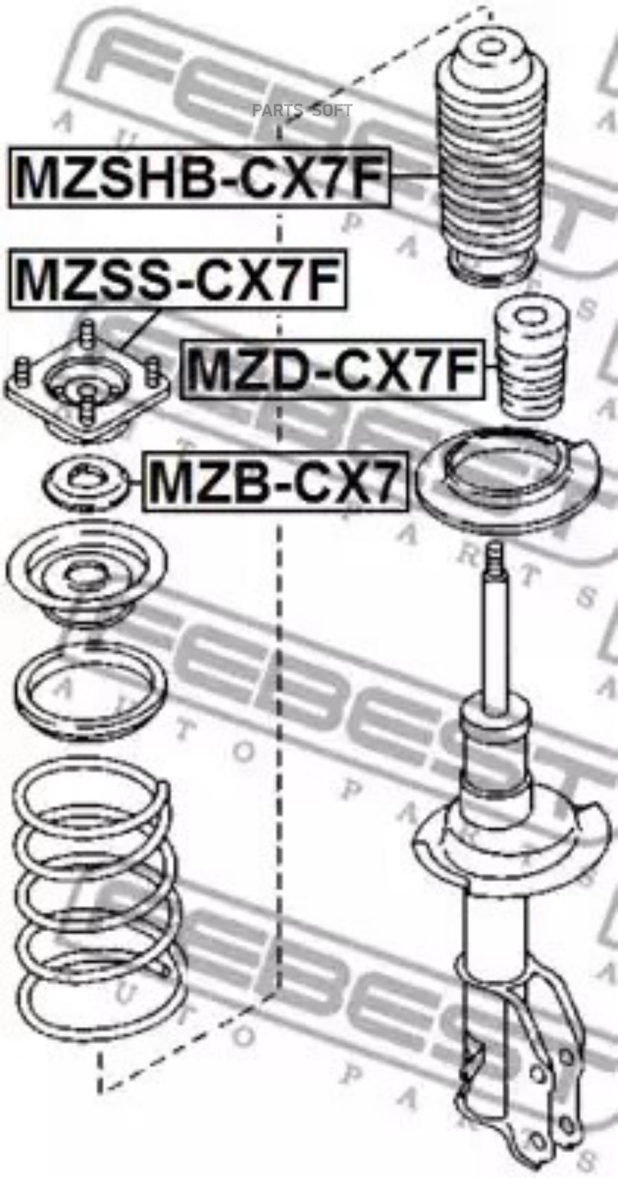 

FEBECT MZSHB-CX7F Пыльник переднего амортизатора MZSHB-CX7F