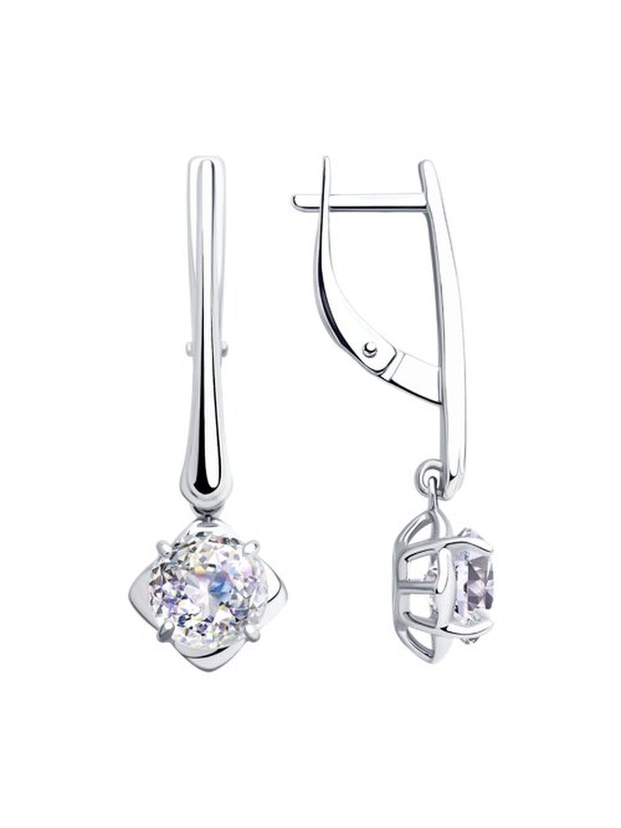 

Серьги из серебра TEO MAORI 889020119, кристалл ювелирный, 889020119