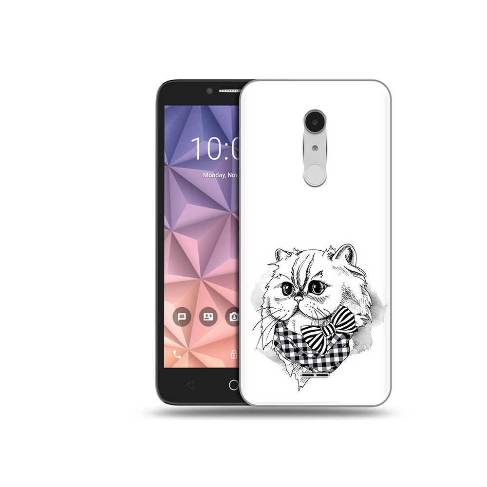 

Чехол MyPads Tocco для Alcatel A3 XL нарисованная красивая кошечка, Прозрачный, Tocco